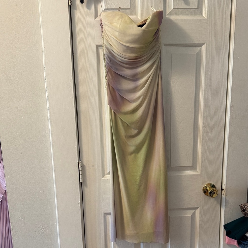 Zara Strapless Pastel Draped Dress